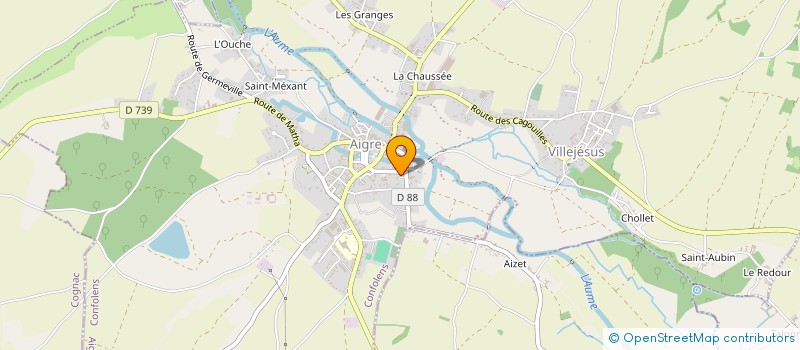 localisation de l'entreprise MONSIEUR CHRISTIAN RIEUTORD  AIGRE