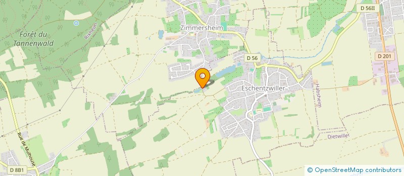 localisation de l'entreprise MONSIEUR CHRISTIAN ROELLINGER  ESCHENTZWILLER