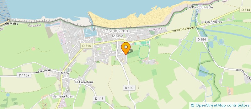 localisation de l'entreprise MONSIEUR CHRISTIAN ROLLERI  GRANDCAMP-MAISY