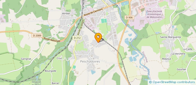 localisation de l'entreprise MONSIEUR CHRISTIAN RONZIER  PESCHADOIRES