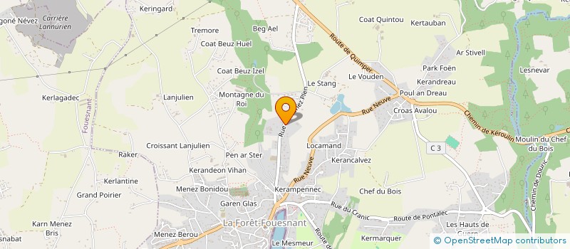 localisation de l'entreprise MONSIEUR CHRISTIAN ROUDAUT  LA FORET-FOUESNANT