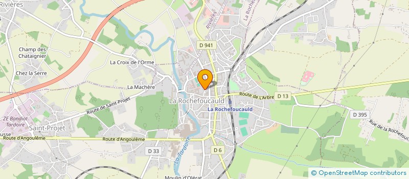 localisation de l'entreprise MONSIEUR CHRISTIAN ROUFFET à LA ROCHEFOUCAULD-EN-ANGOUMOIS