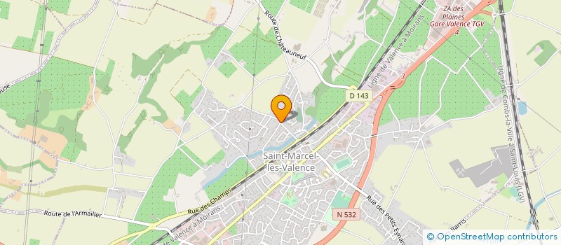 localisation de l'entreprise MONSIEUR CHRISTIAN ROUGIER à SAINT-MARCEL-LES-VALENCE
