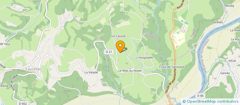 localisation de l'entreprise MONSIEUR CHRISTIAN ROUMEGOUX  FAYCELLES