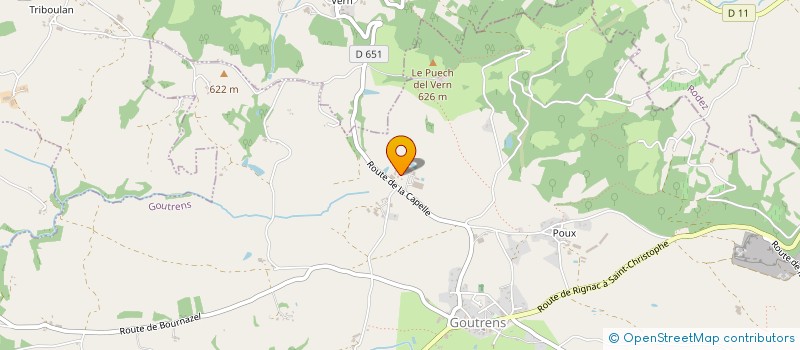 localisation de l'entreprise MONSIEUR CHRISTIAN ROUQUIER  GOUTRENS