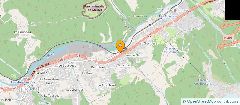 localisation de l'entreprise MONSIEUR CHRISTIAN ROUSSEAU  LES HOUCHES