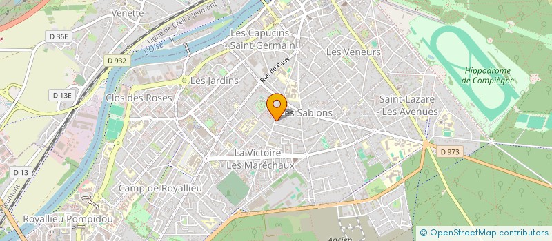 localisation de l'entreprise MONSIEUR CHRISTIAN ROUSSEAU  COMPIEGNE