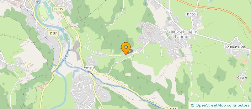 localisation de l'entreprise MONSIEUR CHRISTIAN ROUX  SAINT-GERMAIN-LAPRADE