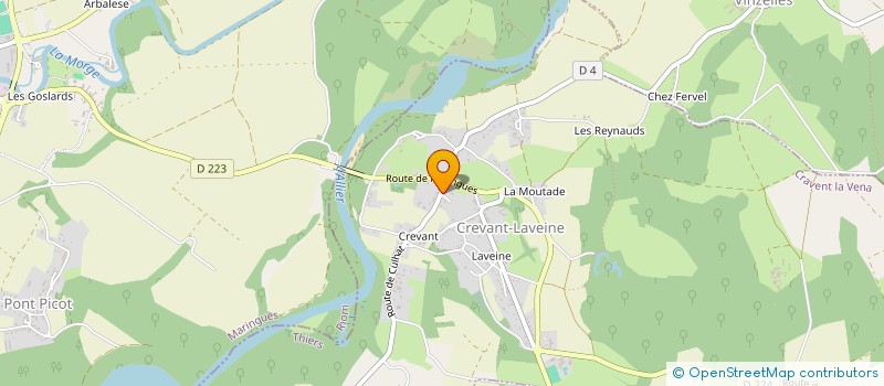 localisation de l'entreprise MONSIEUR CHRISTIAN ROUX  CREVANT-LAVEINE