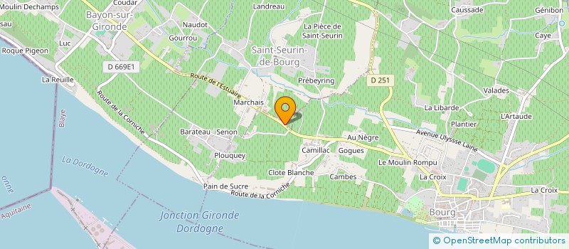 localisation de l'entreprise MONSIEUR CHRISTIAN ROYAUX  SAINT-SEURIN-DE-BOURG