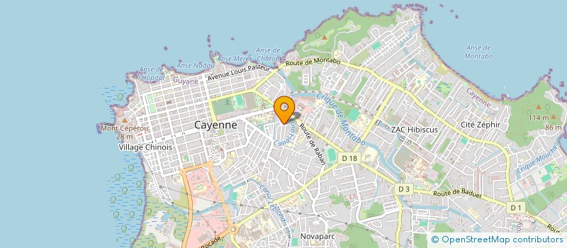 localisation de l'entreprise MONSIEUR CHRISTIAN RUPERT  CAYENNE