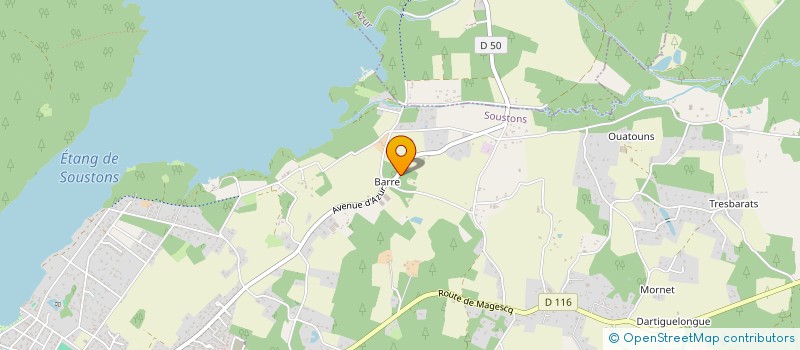 localisation de l'entreprise MONSIEUR CHRISTIAN SAINT-GEOURS  SOUSTONS