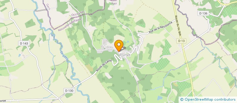 localisation de l'entreprise MONSIEUR CHRISTIAN SAUX  PORTET