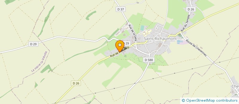 localisation de l'entreprise MONSIEUR CHRISTIAN SEBBE  SAINS-RICHAUMONT