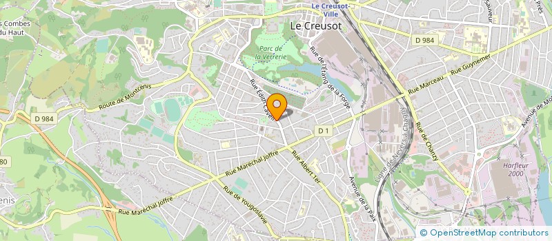 localisation de l'entreprise MONSIEUR CHRISTIAN SEGAUD à LE CREUSOT