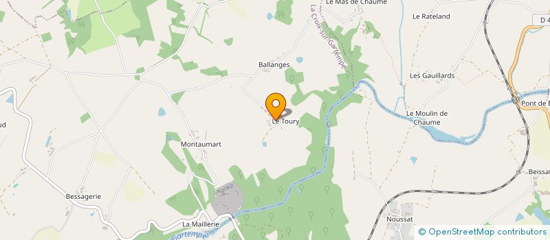 localisation de l'entreprise MONSIEUR CHRISTIAN SEGUY  LA CROIX-SUR-GARTEMPE