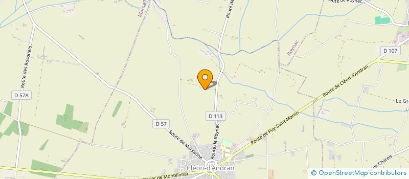 localisation de l'entreprise MONSIEUR CHRISTIAN SERRE  CLEON D'ANDRAN