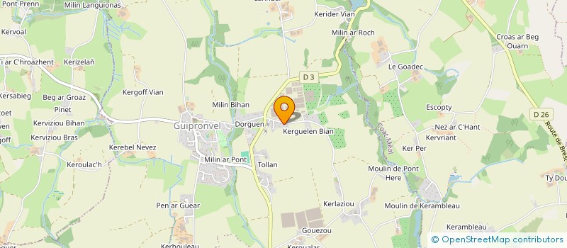 localisation de l'entreprise MONSIEUR CHRISTIAN SIMON  MILIZAC-GUIPRONVEL