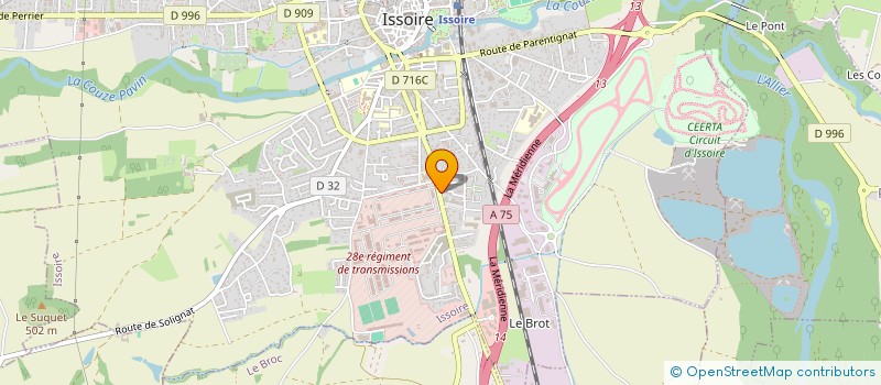 localisation de l'entreprise MONSIEUR CHRISTIAN SIONG LA CHOUA  ISSOIRE