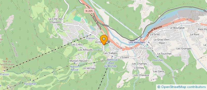 localisation de l'entreprise MONSIEUR CHRISTIAN SUCHAIRE-DEGOUSSE  LES HOUCHES