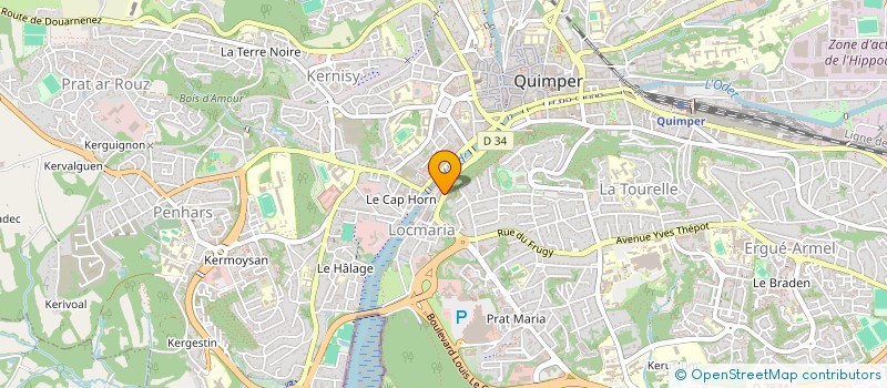 localisation de l'entreprise MONSIEUR CHRISTIAN TESSIER à QUIMPER