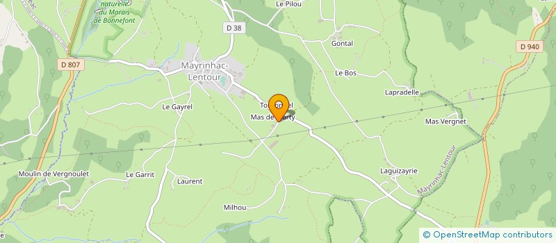 localisation de l'entreprise MONSIEUR CHRISTIAN TEULET  MAYRINHAC-LENTOUR