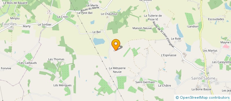 localisation de l'entreprise MONSIEUR CHRISTIAN TEYSSIER  BEAUMONTOIS EN PERIGORD