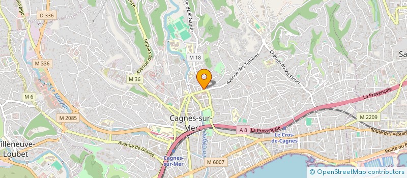 localisation de l'entreprise MONSIEUR CHRISTIAN THIBAULT à CAGNES-SUR-MER
