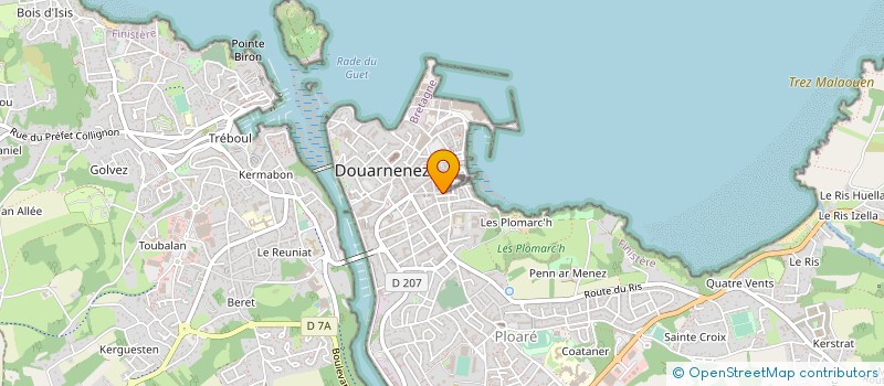 localisation de l'entreprise MONSIEUR CHRISTIAN THIRY  DOUARNENEZ