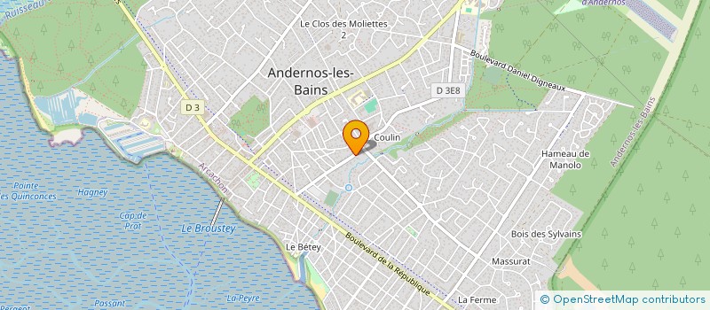 localisation de l'entreprise MONSIEUR CHRISTIAN TIREL à ANDERNOS-LES-BAINS