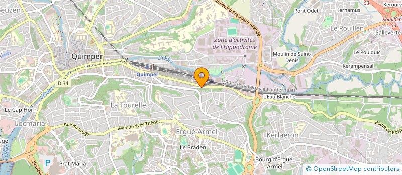 localisation de l'entreprise MONSIEUR CHRISTIAN TONNELLIER à QUIMPER