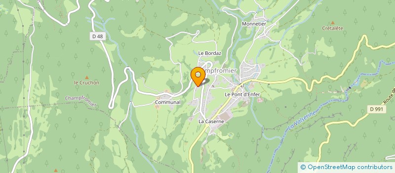 localisation de l'entreprise MONSIEUR CHRISTIAN TOURNIER à CHAMPFROMIER