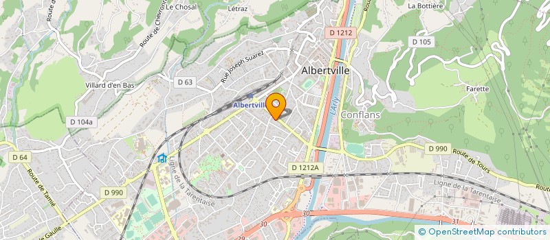 localisation de l'entreprise MONSIEUR CHRISTIAN TRAISSARD  ALBERTVILLE