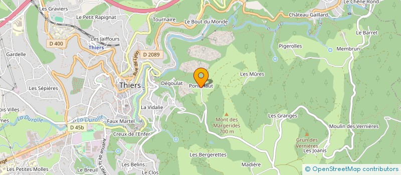 localisation de l'entreprise MONSIEUR CHRISTIAN TRIOULIER  THIERS