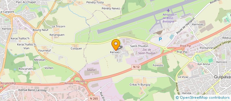 localisation de l'entreprise MONSIEUR CHRISTIAN TYGREAT  GUIPAVAS