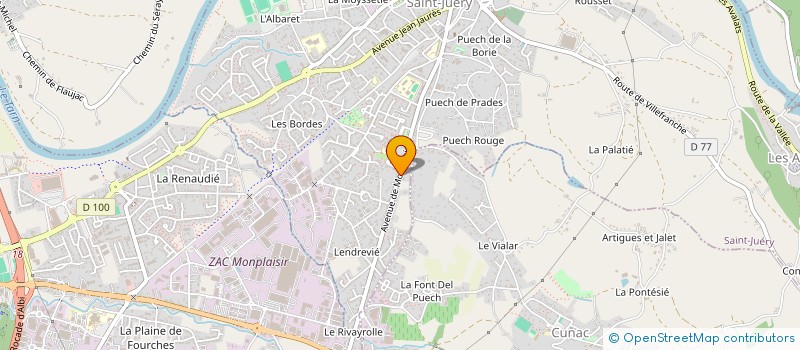 localisation de l'entreprise MONSIEUR CHRISTIAN VABRE  SAINT-JUERY