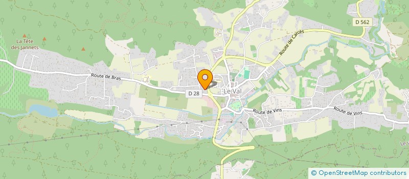 localisation de l'entreprise MONSIEUR CHRISTIAN VALETUDIE  LE VAL