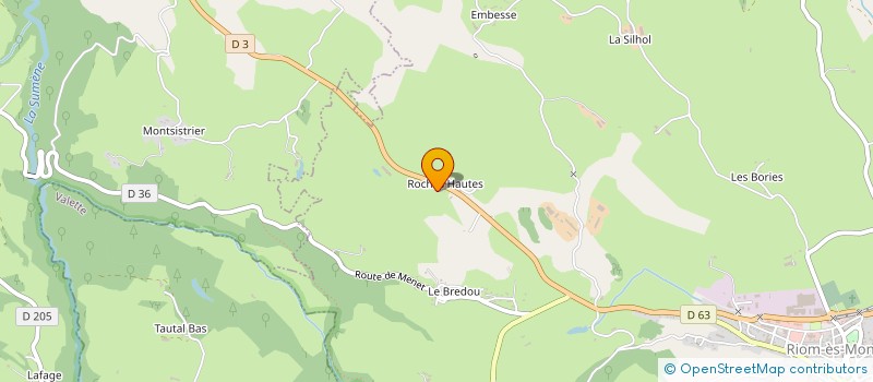 localisation de l'entreprise MONSIEUR CHRISTIAN VALLEE  RIOM-ES-MONTAGNES