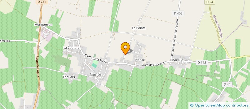 localisation de l'entreprise MONSIEUR CHRISTIAN VALTAUD  GENTE