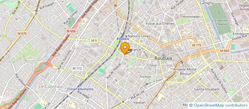 localisation de l'entreprise MONSIEUR CHRISTIAN VASSEUR à ROUBAIX