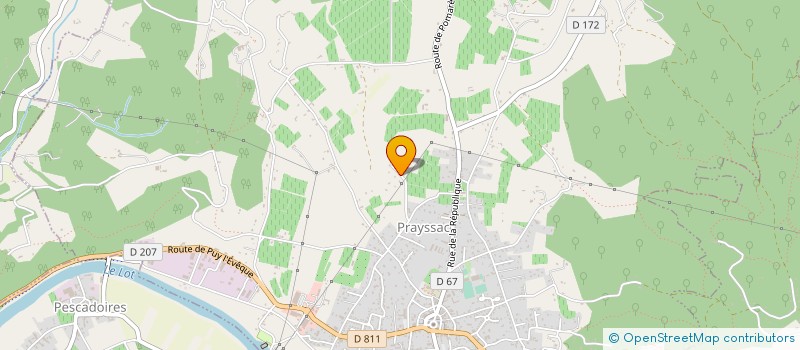 localisation de l'entreprise MONSIEUR CHRISTIAN VERDELET  PRAYSSAC