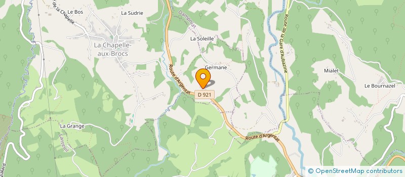 localisation de l'entreprise MONSIEUR CHRISTIAN VERGNE à LA CHAPELLE-AUX-BROCS