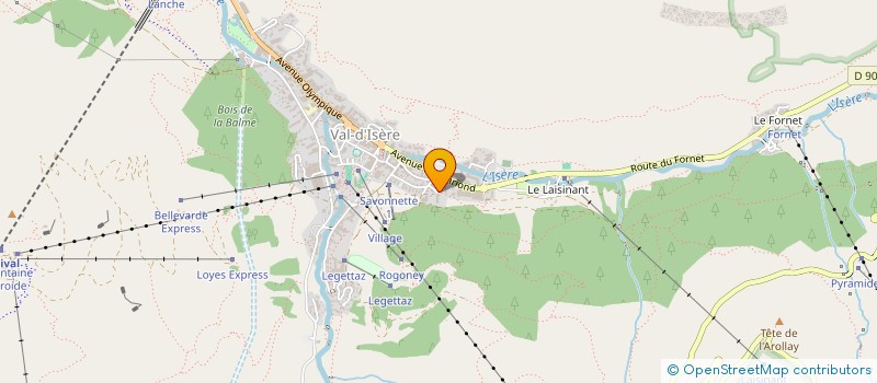 localisation de l'entreprise MONSIEUR CHRISTIAN VEROT  VAL D'ISERE