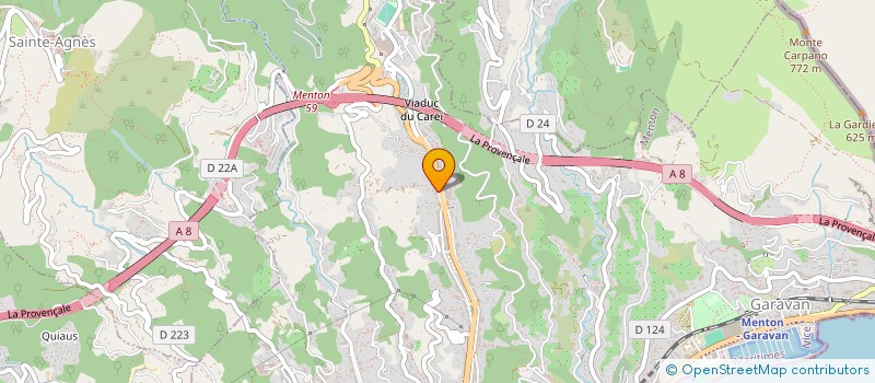 localisation de l'entreprise MONSIEUR CHRISTIAN VERSACE  MENTON