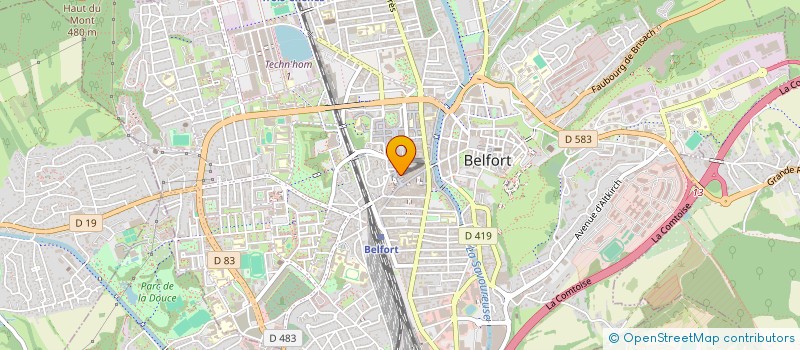 localisation de l'entreprise MONSIEUR CHRISTIAN VIDAL  BELFORT