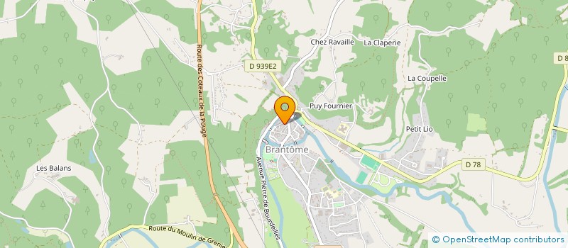 localisation de l'entreprise MONSIEUR CHRISTIAN VIGNAUD à BRANTOME EN PERIGORD