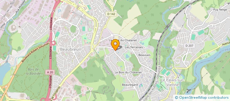 localisation de l'entreprise MONSIEUR CHRISTIAN VINOUR  LE PALAIS SUR VIENNE