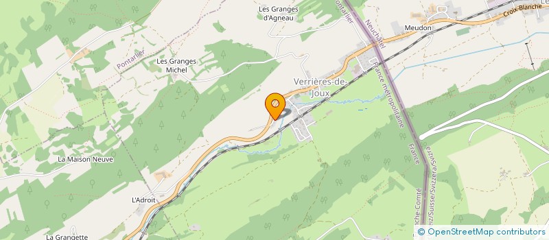 localisation de l'entreprise MONSIEUR CHRISTIAN VUILLE  VERRIERES-DE-JOUX