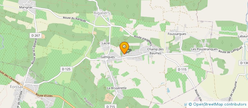 localisation de l'entreprise MONSIEUR CHRISTIAN YENNY  AIGALIERS