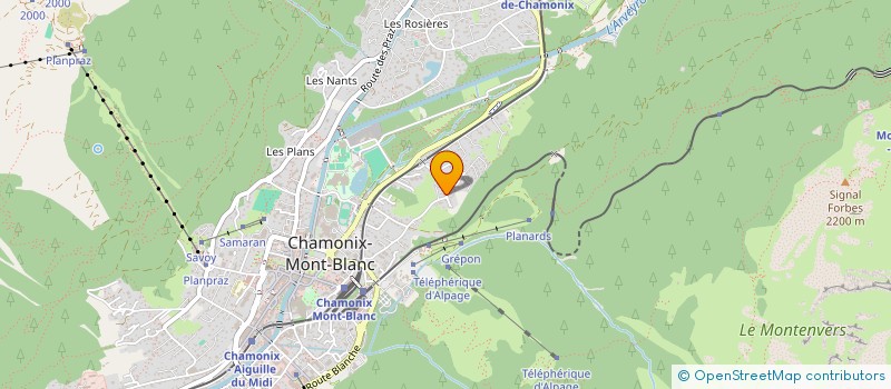 localisation de l'entreprise MONSIEUR CHRISTOPHE ANGLADE  CHAMONIX-MONT-BLANC